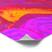 ミスティックブッダ – ピンク&オレンジ鮮やか色トーン ポスター (角)