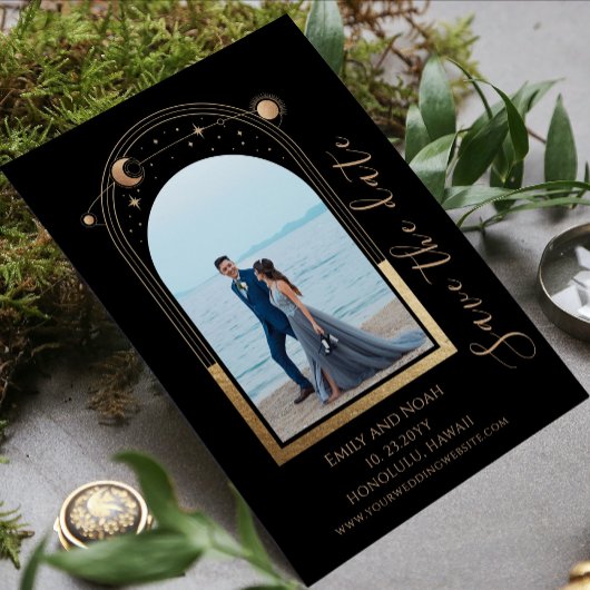 ミスティックブラック金ゴールドサンムーンスター宇宙 セーブザデート