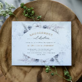 ミスティックブルーウィンターフローラ婚約招待状 招待状