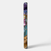 ミスティックブルーグードとゴールデンアクセント – Crystal St Case-Mate iPhoneケース (裏面 / 左)