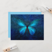 ミスティックブルーバタフライ4.25x5.5カスタム カード (正面/裏面インサイチュ)