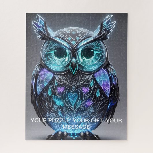 ミスティックブルーフクロウ ジグソーパズル (縦)