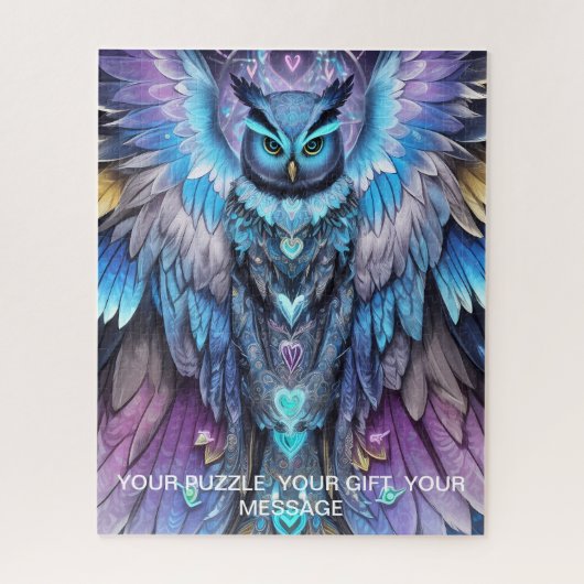 ミスティックブルーフクロウ ジグソーパズル (縦)