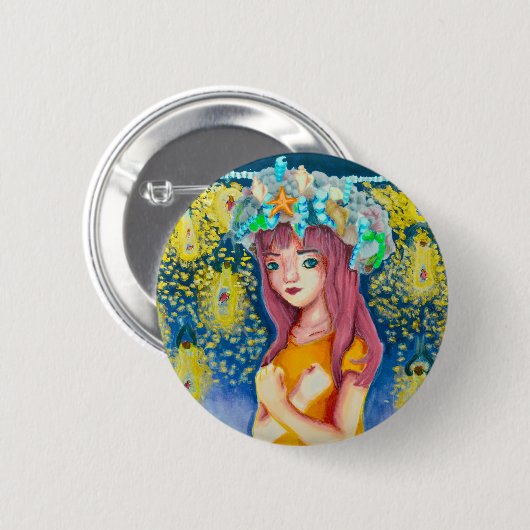 ミスティックホタルビーチボタン 缶バッジ (正面&裏面)