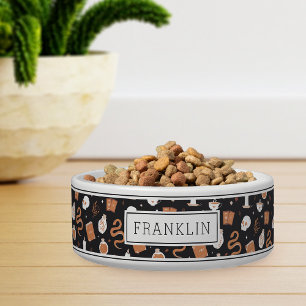 ミスティックボホクリスタルスカル&スネークパターンペット ボウル