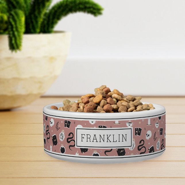 ミスティックボホクリスタルスカル&スネークパターンペット ボウル (クリエイターアップロード済み)