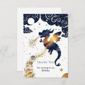 ミスティックボホドラゴン誕生日 サンキューカード (正面/裏面)