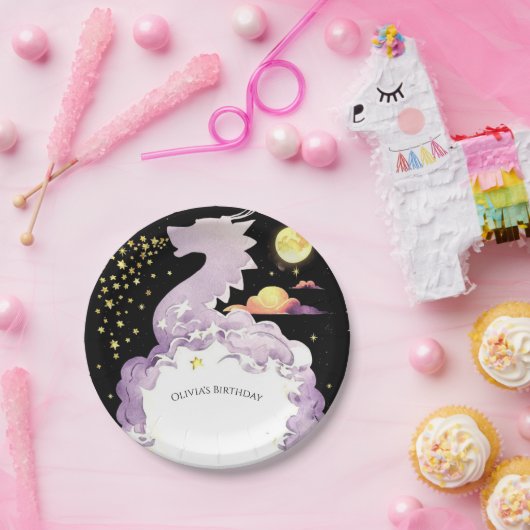 ミスティックボホドラゴン誕生日 ペーパープレート (パーティー)