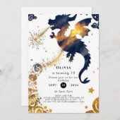 ミスティックボホドラゴン誕生日 招待状 (正面/裏面)