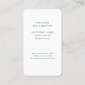 ミスティックボホホリスティックヨガウェルネス先生ブシン 名刺 (裏面)