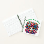 ミスティックボホ魔法グリーン文字オンホワイト | ノートブック (内部)