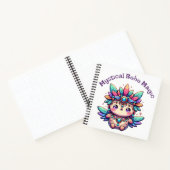 ミスティックボホ魔法パープル文字オンホワイト | ノートブック (内部)