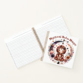 ミスティックボホ魔法ブラウン文字オンホワイト | ノートブック (内部)