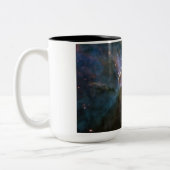 ミスティックマウンテンインカリナネブラハッブル宇宙 ツートーンマグカップ (左)