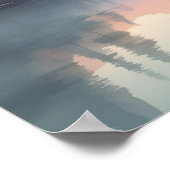 ミスティックマウンテンレイクアットドーン ポスター (角)