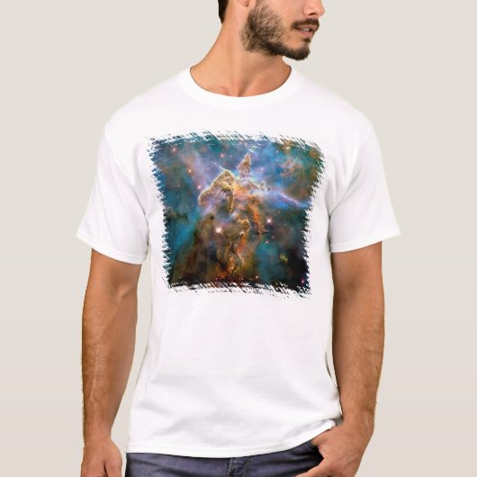 ミスティックマウンテン ほ座星雲 ハッブル宇宙写真 Tシャツ (正面)