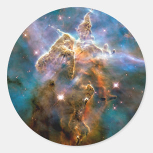 ミスティックマウンテン ほ座星雲 Hubble宇宙写真 ラウンドシール