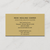 *~*ミスティックマジカルブラック金ゴールド霊気タイポグラフィ 名刺 (裏面)