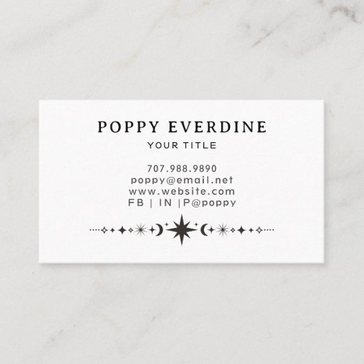 ミスティックムーンスターズビジネスカード 名刺 (正面)