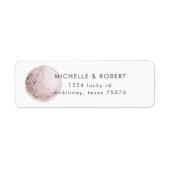 ミスティックムーン赤面ピンク差出人住所ラベル ラベル (正面)