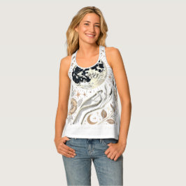 ミスティックムーン&フローラウィメンズタンクトップ – Celestia タンクトップ