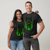 ミスティックムーン、天体アート、手描きテクスチャー Tシャツ (ユニセックス)