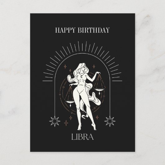 ミスティックライブラ星座誕生日占い ポストカード (正面)