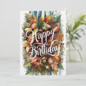 ミスティックラブリーシーズンオータム秋ハッピーバースデー カード (スタンド正面)