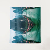 ミスティックリバーバレーカルストマウンテンセレニティ タペストリー (正面)