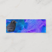 ミスティックレイヴンポートレートケルト異教のアート スキニー名刺 (裏面)