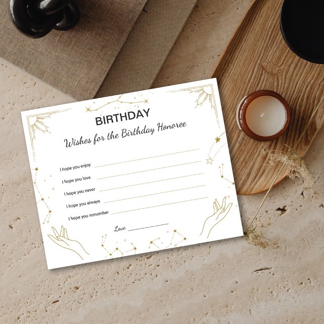 ミスティック占星術ムーン誕生日ゲストウィズカード (Mystic Horoscope Moon Birthday Guest Wishes Card)