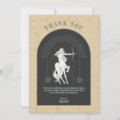 ミスティック射手座〔占星術の〕十二宮図アーチサンキューカード 招待状 (正面)