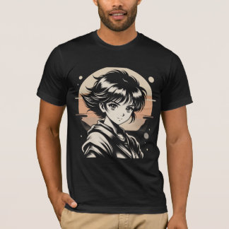 ミスティック漫画キャラクターTシャツ - 日本の芸術ビジュアル Tシャツ