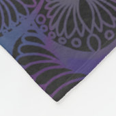 ミスティック開花マンダラ フリースブランケット (角)