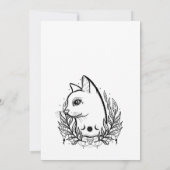 ミスティック·キャット21歳誕生日魔法ハロウィーン月相 招待状 (裏面)