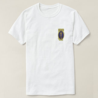 ミスティック ゴールデン キー & ブルーム: エレガントなロゴデザインTシャツ Tシャツ