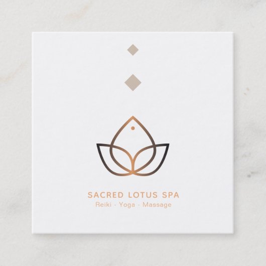 *~*ミスティック·シャーマン聖なる幾何学アルケミー·ロータス スクエア名刺 (正面)