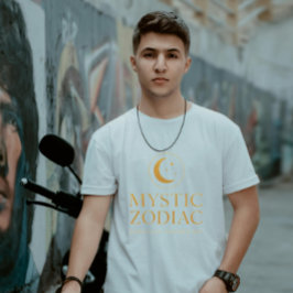 ミスティック・ゾディアック・ラグジュアリー・ダークパープル・ゴールド・アストロロジー・シ Tシャツ