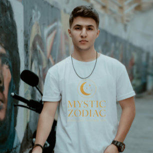 ミスティック・ゾディアック・ラグジュアリー・ダークパープル・ゴールド・アストロロジー・シ Tシャツ