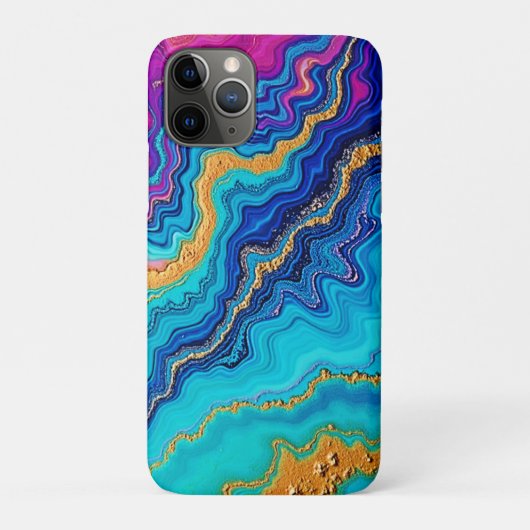 ミスティック ティール & ゴールド エナジー Case-Mate iPhoneケース (裏)