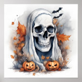 ミスティック・ハロウィーン・ゴーストアート - 魅惑のギフト ポスター (正面)