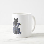 ミスティック・バティック 猫の女王 コーヒーマグ コーヒーマグカップ (正面右)