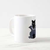 ミスティック・バティック 猫の女王 コーヒーマグ コーヒーマグカップ (正面左)