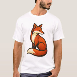 ミスティック・フォックス・エレガンス - 大胆な芸術的Tシャツデザイン Tシャツ