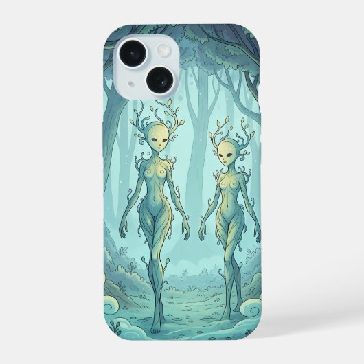 ミスティック・フォレスト・スピリッツ iPhone 15ケース (裏面)