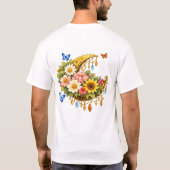 “ミスティック フラワー 三日月 Tee” Tシャツ (裏面)