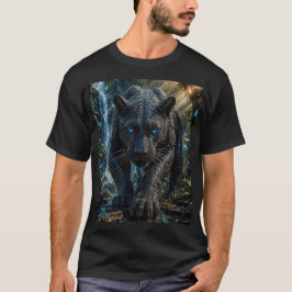 ミスティック ブラックパンサー – 3D マイクロモザイク Tシャツ