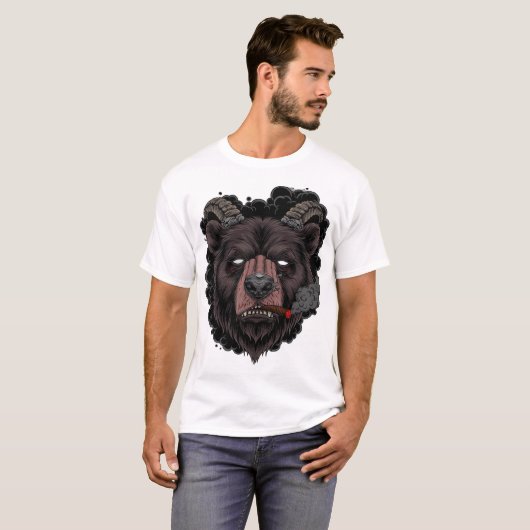ミスティック・ホーンド・ベア Tシャツ (正面フル)