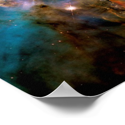 ミスティック・マウンテン カリーナ星雲 ハッブル宇宙写真 ポスター (角)