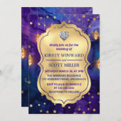 ミスティック・マラケシュ・ナイト・ランタンズ&《写真》ぼけ味結婚ズ 招待状 (正面/裏面)